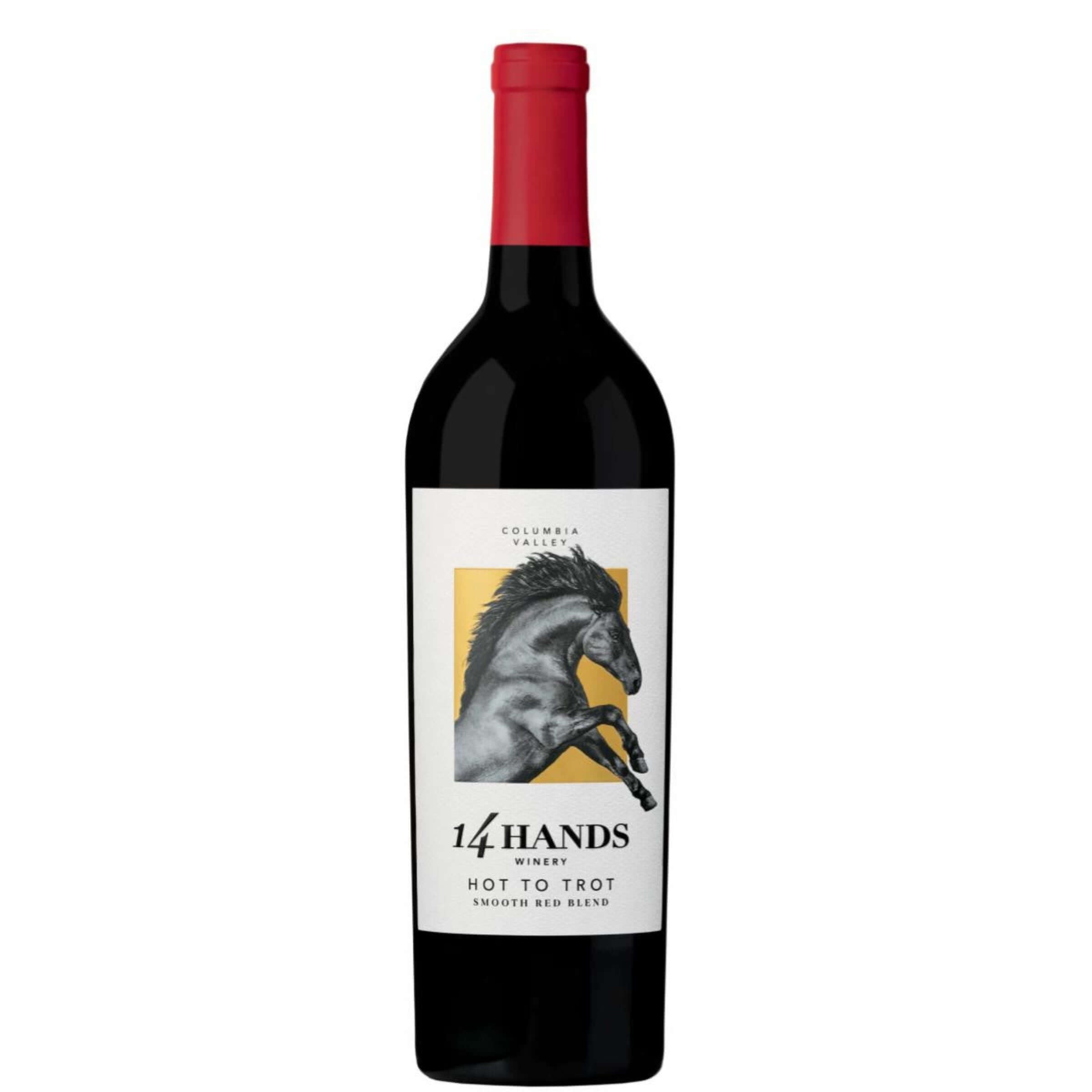 14 Hands Hot to Trot Red Blend 2018 wine bottle, Washington state, 750ml