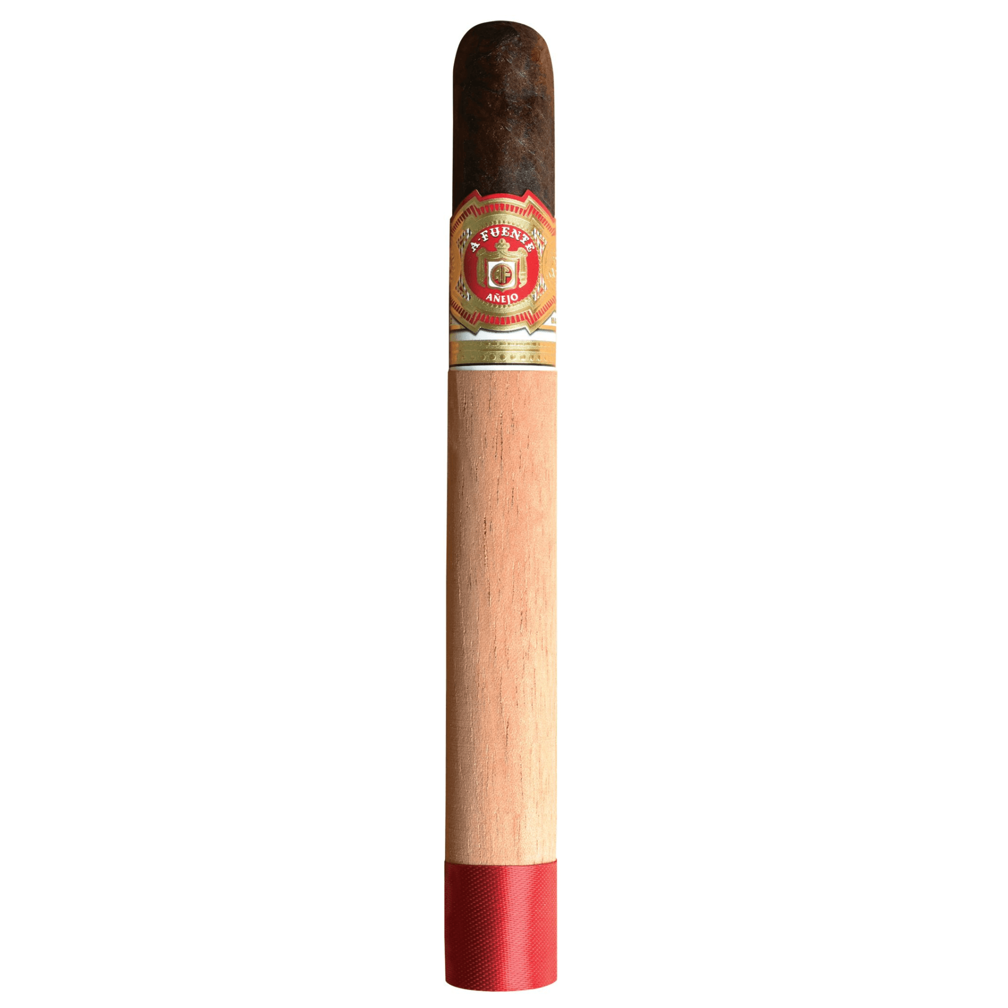 Arturo Fuente Anejo Reserva No. 48 Maduro cigar with dark wrapper and signature band displayed upright.