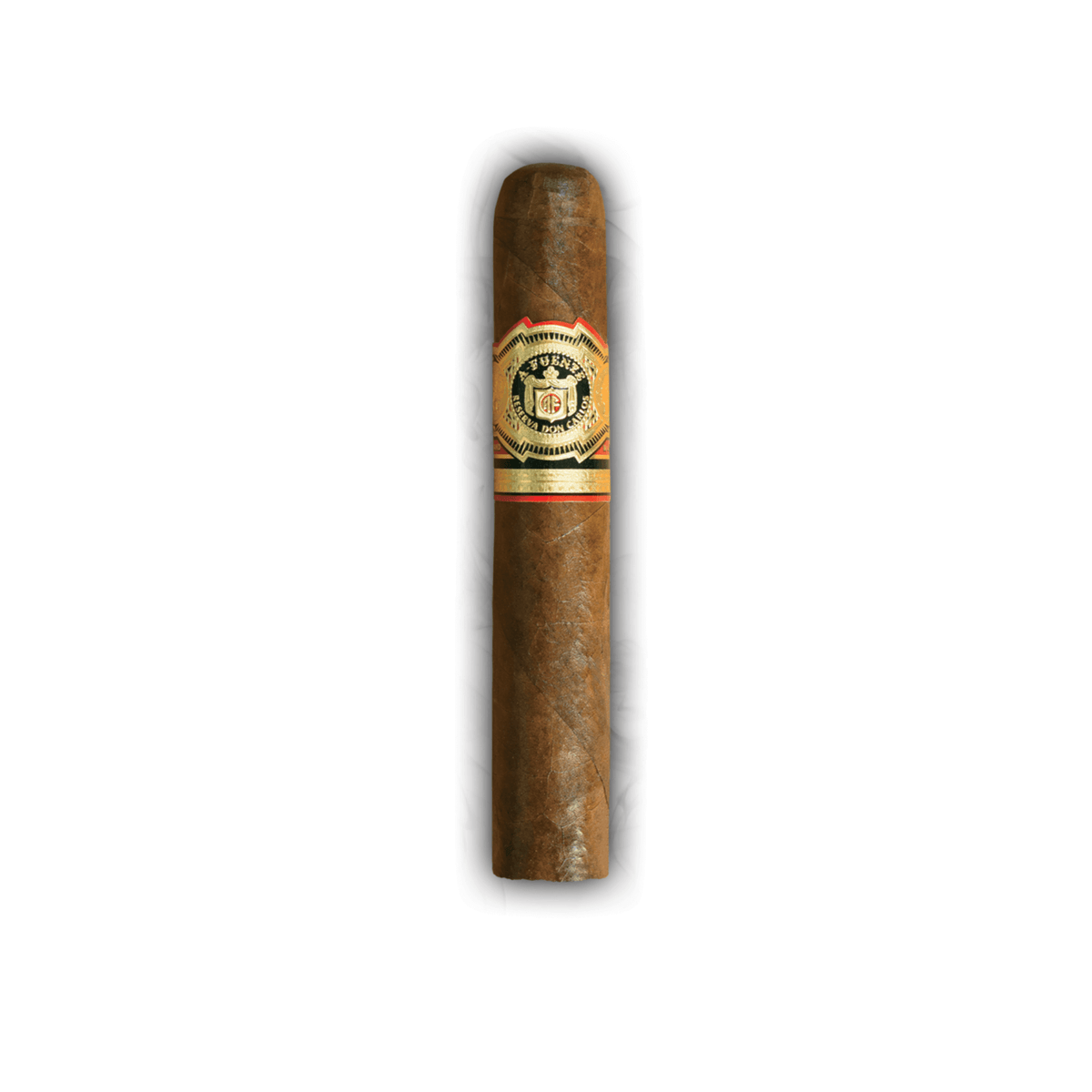 Alt Tag: Arturo Fuente Don Carlos Robusto cigar with African Cameroon wrapper and Dominican fillers, offering smooth, complex flavors.