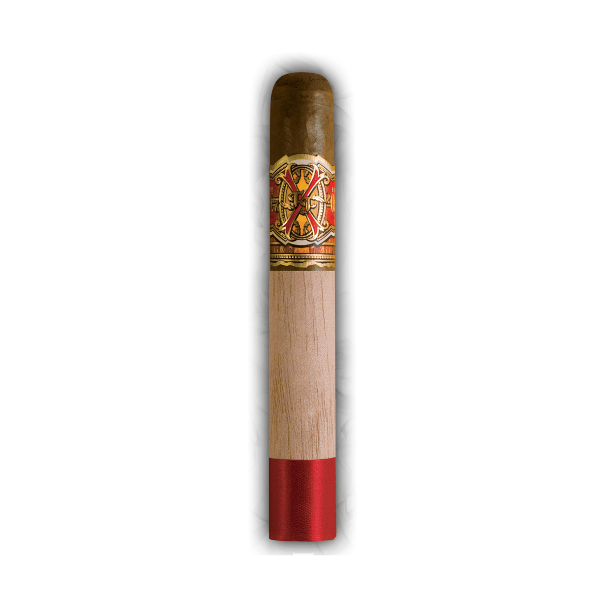 Arturo Fuente OpusX Double Robusto cigar with Dominican Sungrown Habano wrapper, full-bodied strong flavor, 5.75 x 52 size.