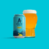Athletic Brewing Run Wild IPA can and glass of non-alcoholic beer with a vibrant citrus and pine aroma.