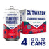 Cutwater Strawberry Margarita 4-pack, 12oz cans, featuring natural strawberry and tequila flavors from San Diego, California.