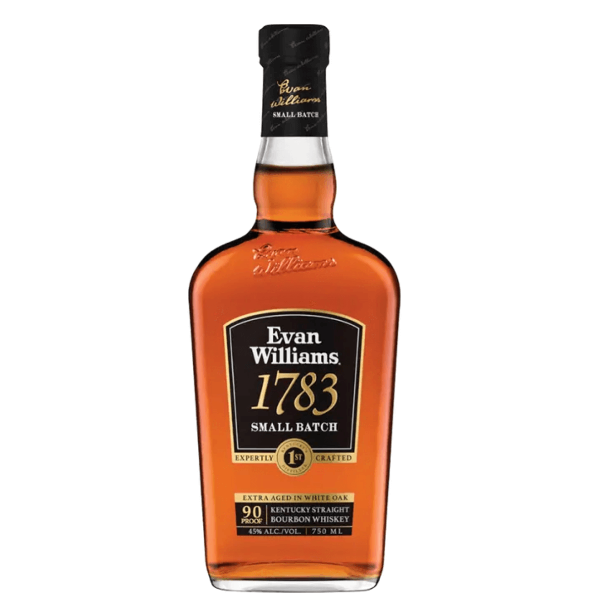 Evan Williams 1783 Small Batch Bourbon 750ml bottle, 90 proof, Kentucky straight bourbon, Heaven Hill Distillery.