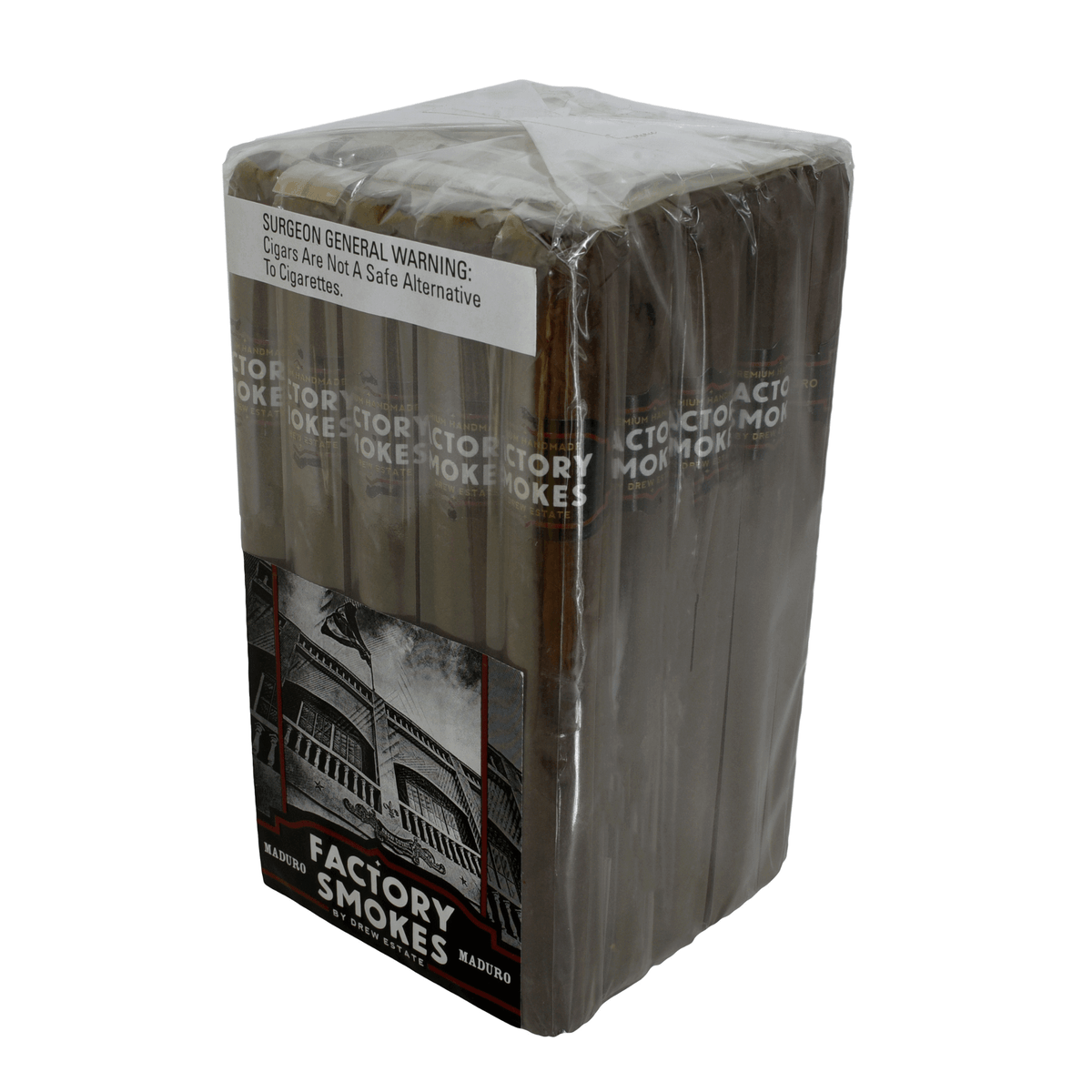Factory Smokes Maduro Churchill 25ct Bundle - Medium strength cigars with bold, earthy flavors from Drew Estate.