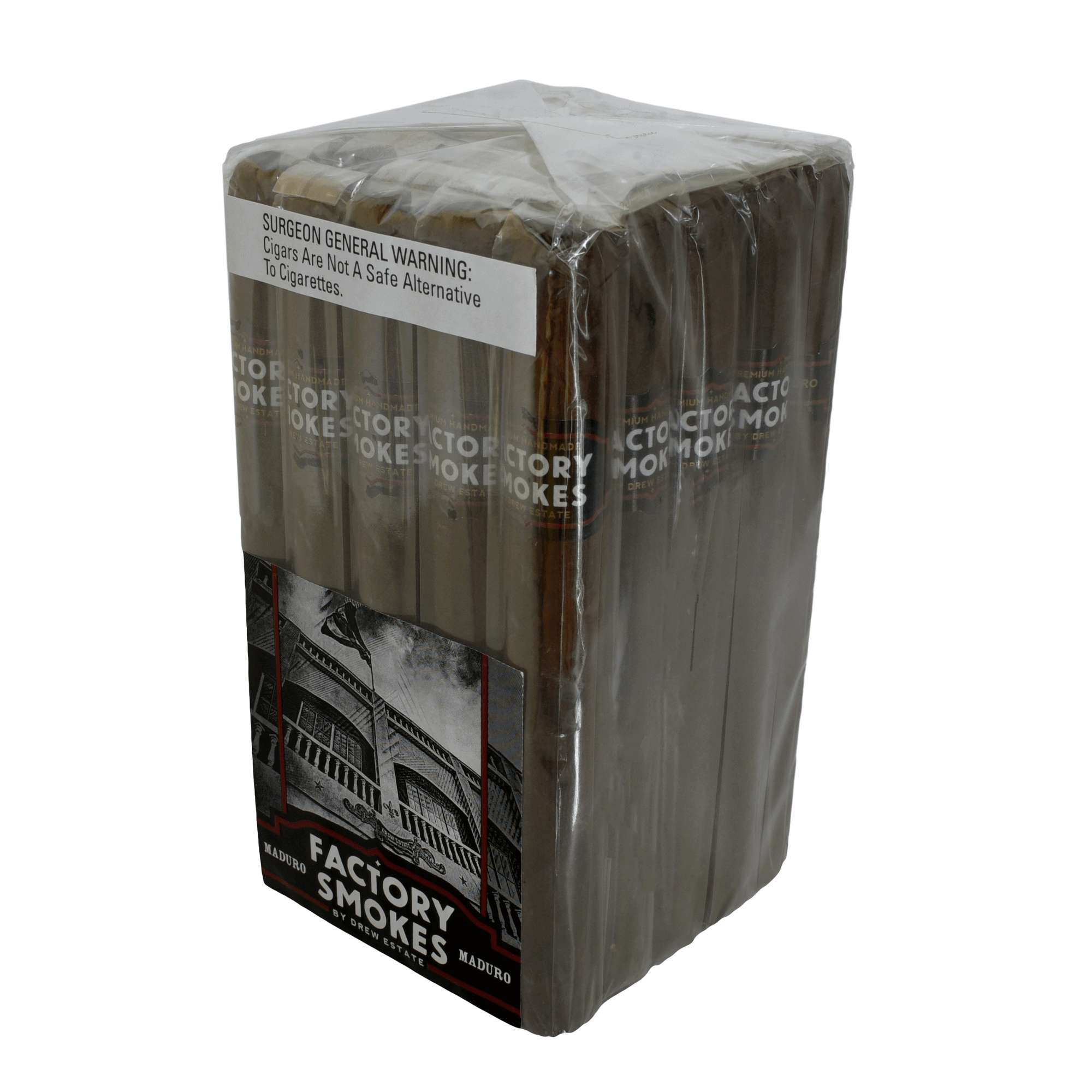 Factory Smokes Maduro Churchill 25ct Bundle - Medium strength cigars with bold, earthy flavors from Drew Estate.