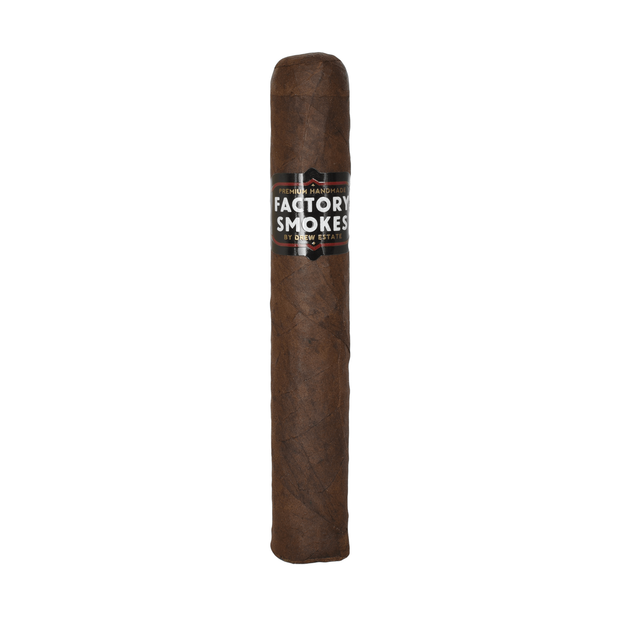 Factory Smokes Maduro Gordito cigar with dark wrapper by Drew Estate.