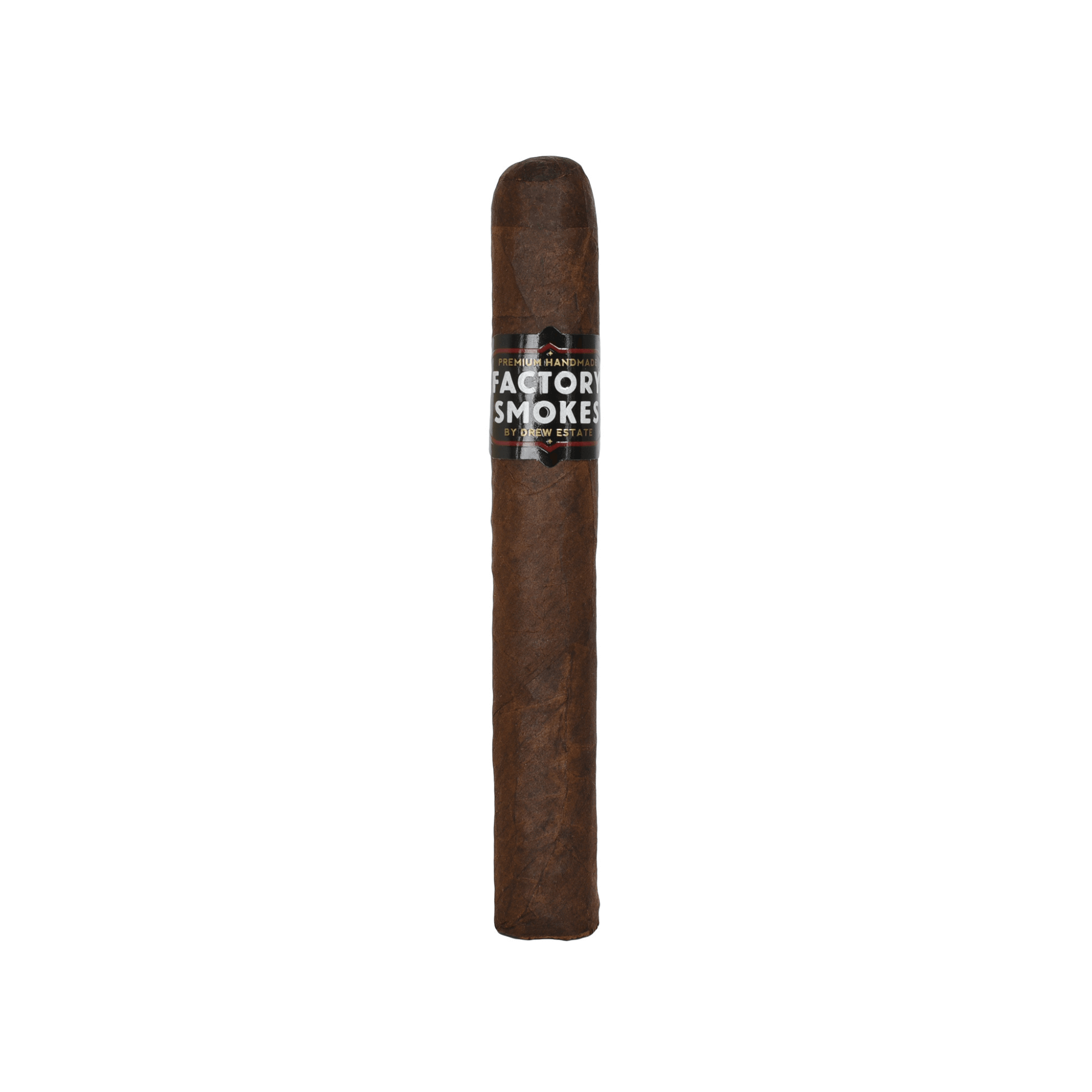 Factory Smokes Maduro Toro cigar with Nicaraguan filler and maduro wrapper, offering deep cocoa and espresso notes, medium strength.