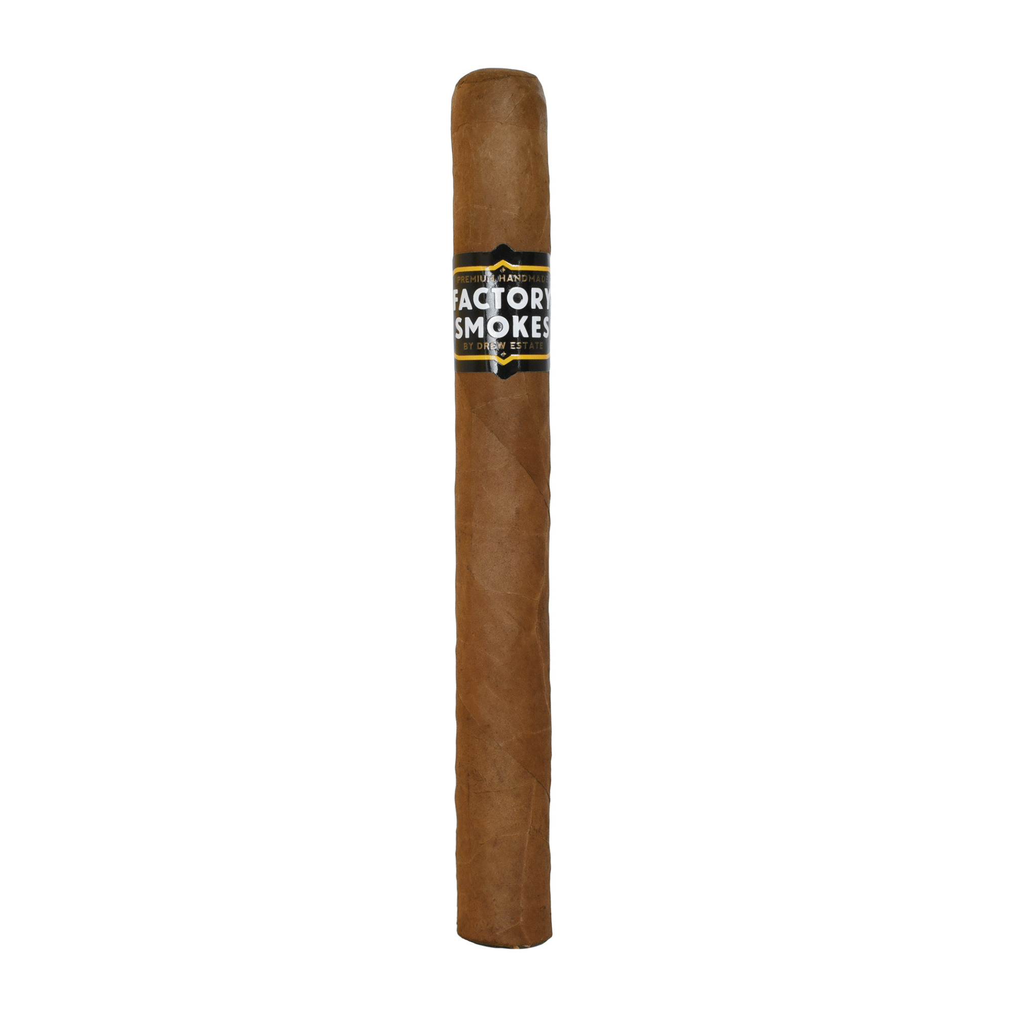 Factory Smokes Shade Churchill cigar with Ecuadorian Connecticut wrapper and bold flavor profile, showcasing creamy, mellow notes.