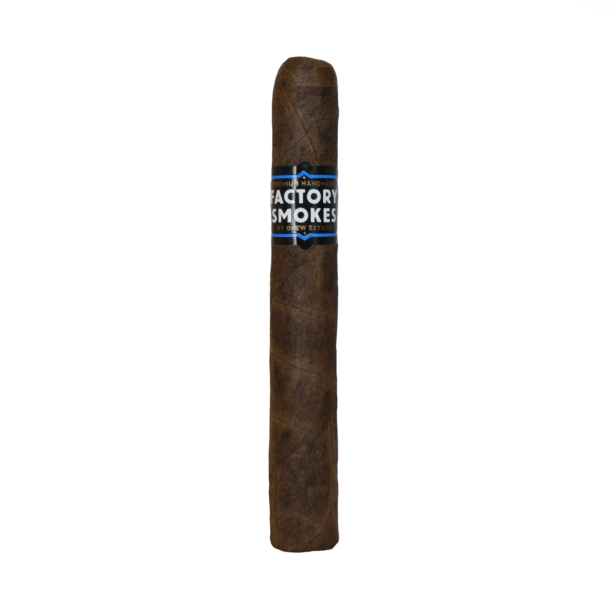 Factory Smokes Sun Grown Toro cigar with Nicaraguan filler, Indonesian binder, and sun-grown wrapper, offering earthy and nutty flavors.