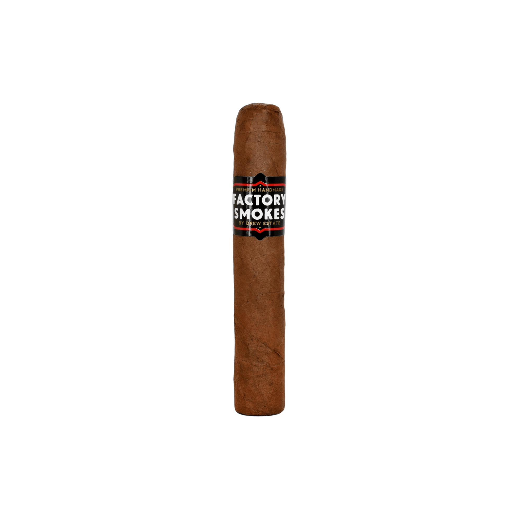 Factory Smokes Sweet Robusto cigar with Habano wrapper, size 5x54, mild-medium strength and sweetened cap.