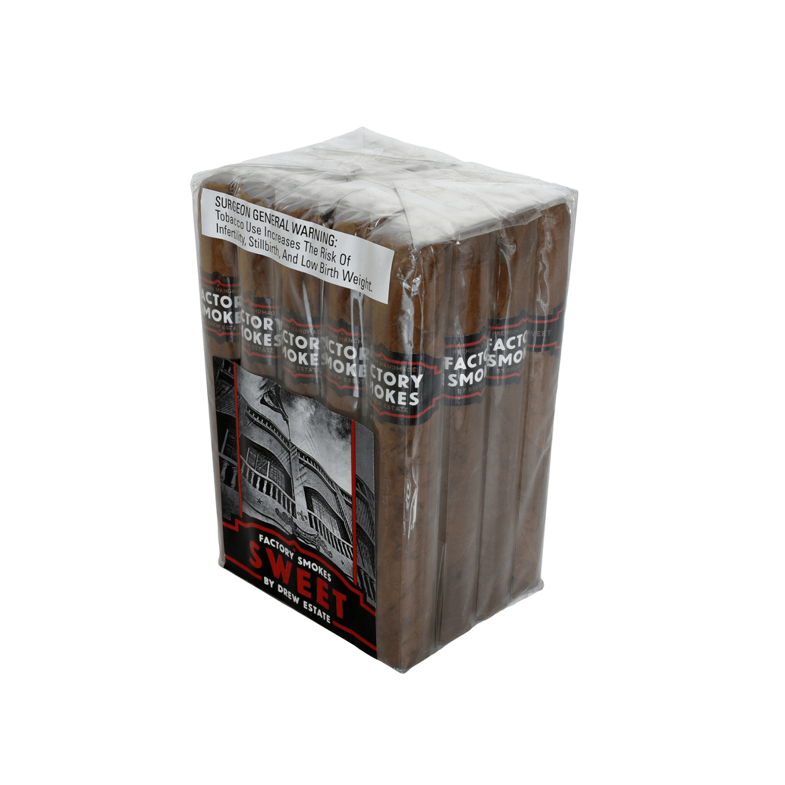 Factory Smokes Sweet Toro cigars from Nicaragua in sealed pack with Habano wrapper offering mild to medium, naturally sweet flavor.