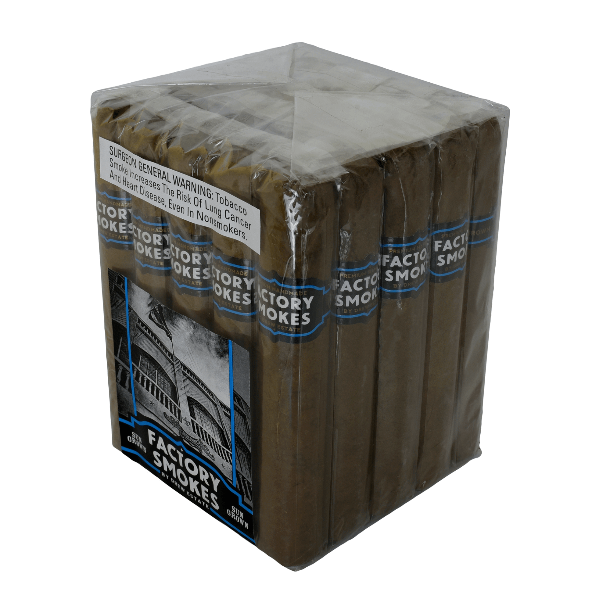 Factory Smokes Sun Grown Gordito 25ct bundle with Nicaraguan filler and sun grown wrapper, offering bold earthiness and spice.
