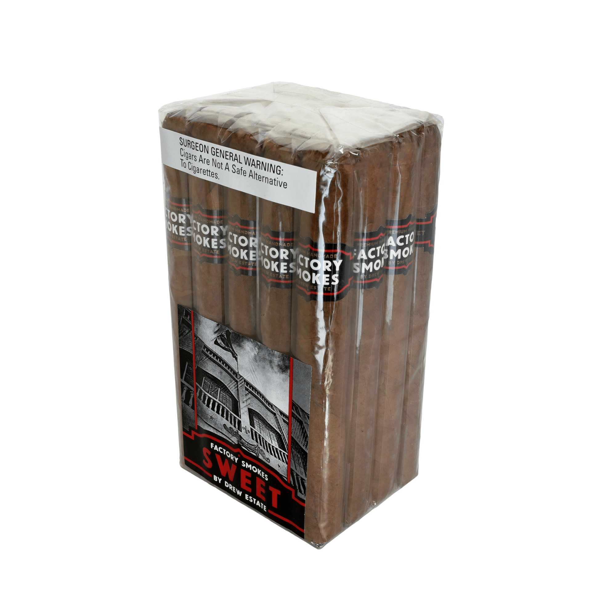 Pack of Factory Smokes Sweet Churchill cigars with Habano wrapper, 7 x 50 size, crafted by Drew Estate, Nicaragua.