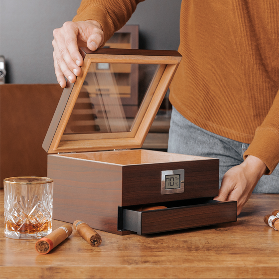 Klaro Renzo Glass Top Humidor