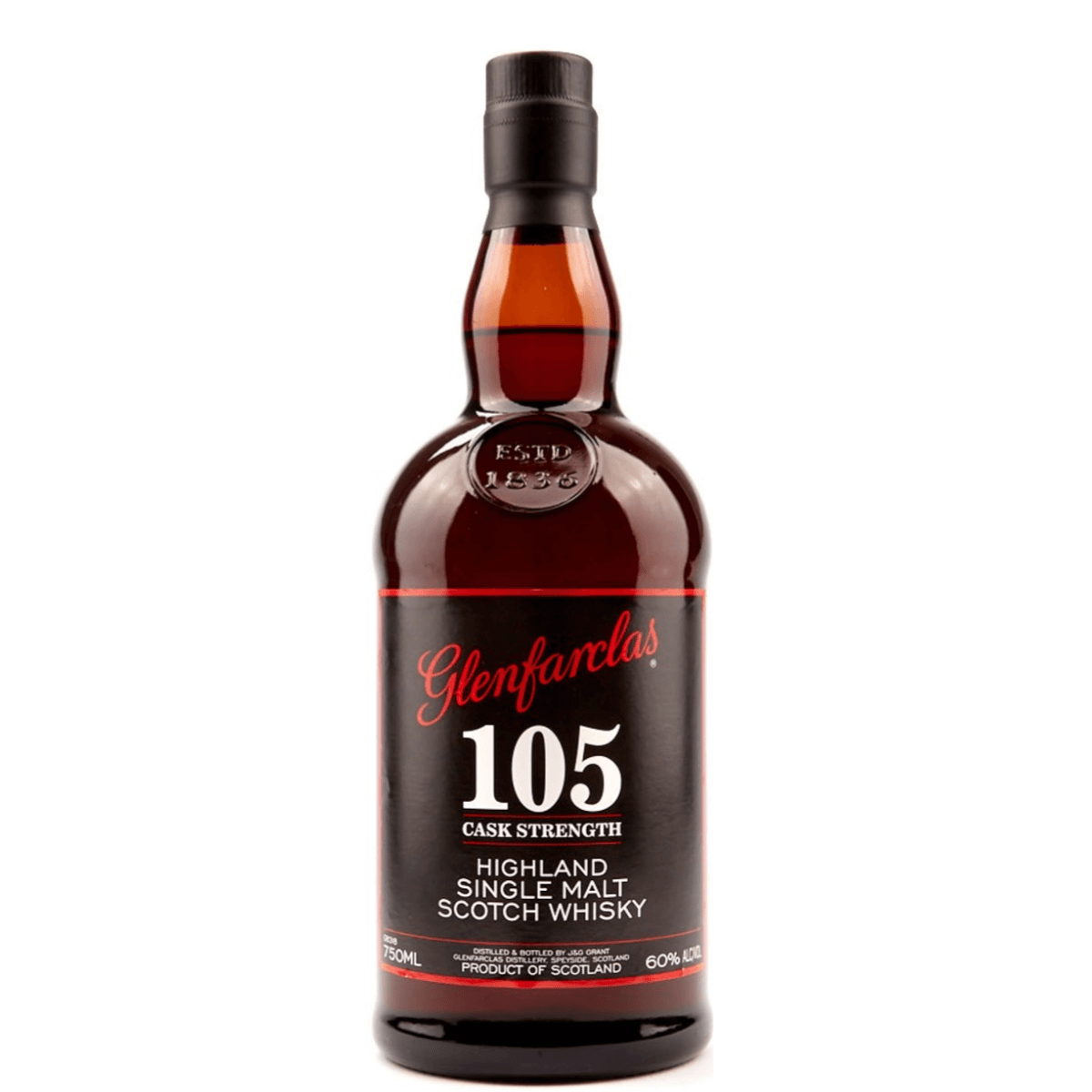 Glenfarclas 105 Cask Strength Single Malt Scotch Whisky 750ml bottle, Speyside, Scotland