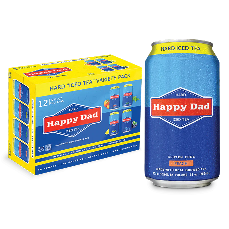 Happy Dad Iced Tea Variety 12 Pack | 12oz Cans
