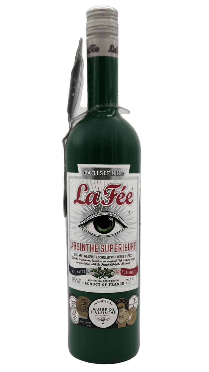 La Fée Absinthe 750ml bottle, classic French spirit with 68% ABV, featuring traditional botanicals like grand wormwood and green anise.
