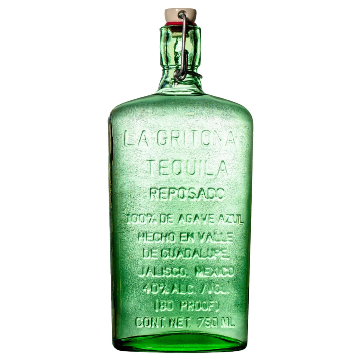 La Gritona Reposado Tequila 750ml bottle, handcrafted from blue agave in Jalisco, Mexico, resting in whiskey barrels for 8 months.