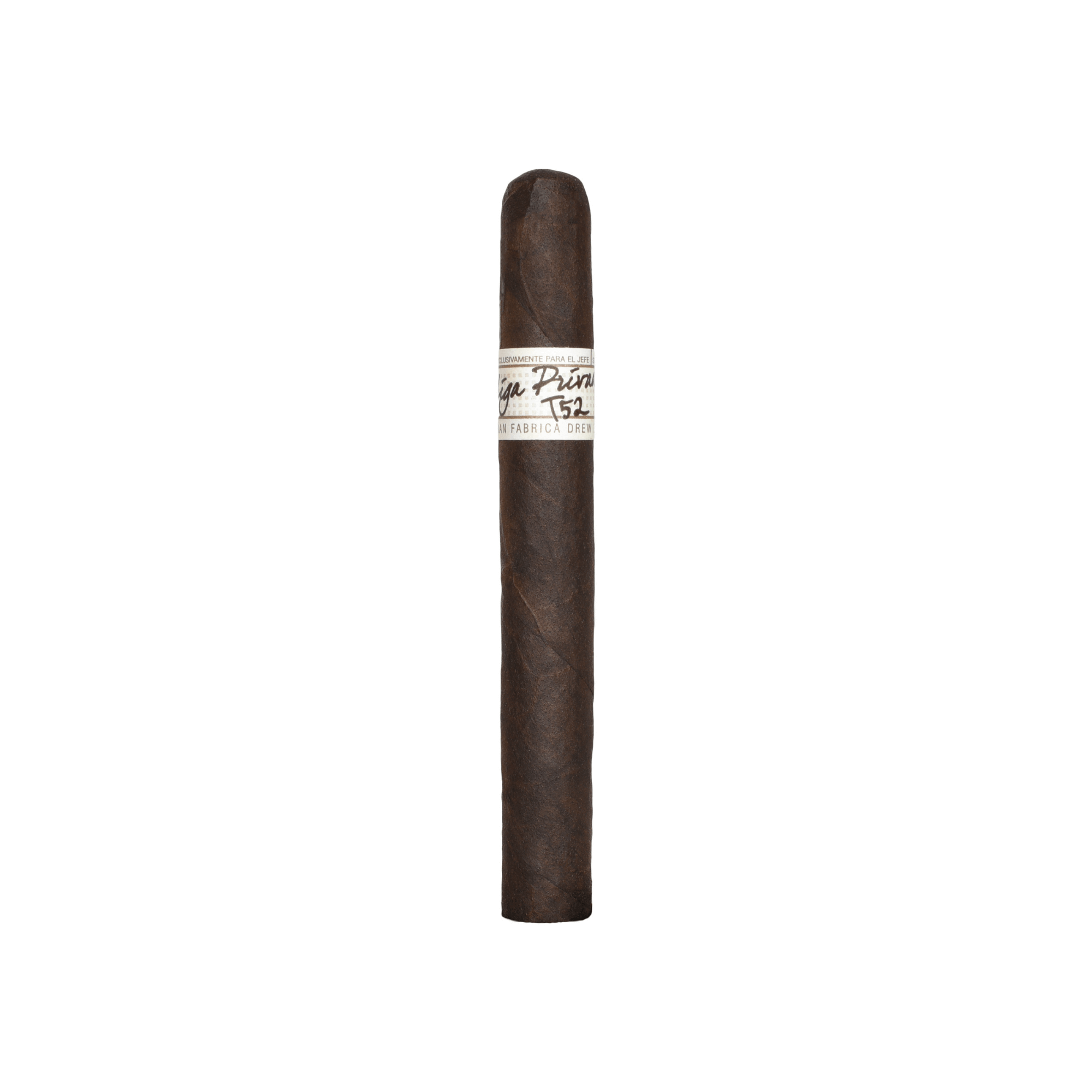 Liga Privada T52 Corona Viva cigar with Connecticut River Valley wrapper, showcasing its robust and luxurious design.