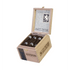 Liga Privada Unico Nasty Fritas box open showing cigars, 25 count, with Connecticut Broadleaf Oscuro wrapper, full-bodied flavor.