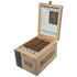 Liga Privada Único Serie Papas Fritas cigars in open wooden box, Nicaragua origin, robust flavors, 4.5 x 44 size, full strength
