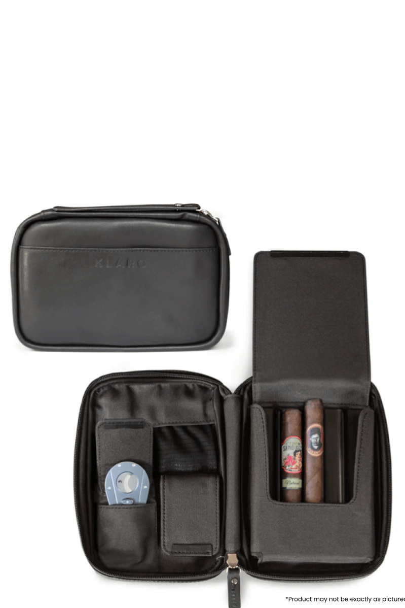 Elevate Your Cigar Experience. The Flint brown Italian leather cigar travel case is on a level of its own, incorporating top-notch materials with a more thoughtful layout. We achieved a traditional leather soft-good design that effectively protects your cigars when traveling by adding a custom-engineered (patent-pending) protective plastic hard-shell that inconspicuously sits inside a nylon sleeve. Other details like the elongated magnet pockets that allow various sizes of accessories to fit comfortably, th