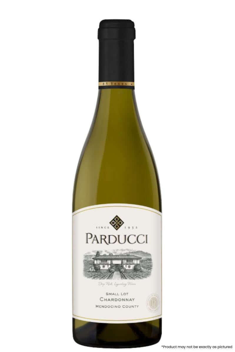 Parducci Small Lot Chardonnay 2021 750ml bottle, white wine from Mendocino, USA with tropical fruit and citrus notes.