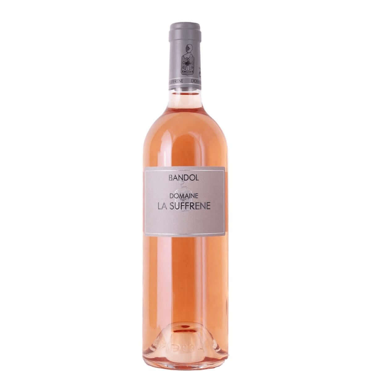 Bottle of Domaine La Suffrene Millesime Bandol Rosé 2020 750ml from Provence, France, highlighting its elegant label and blush hue.