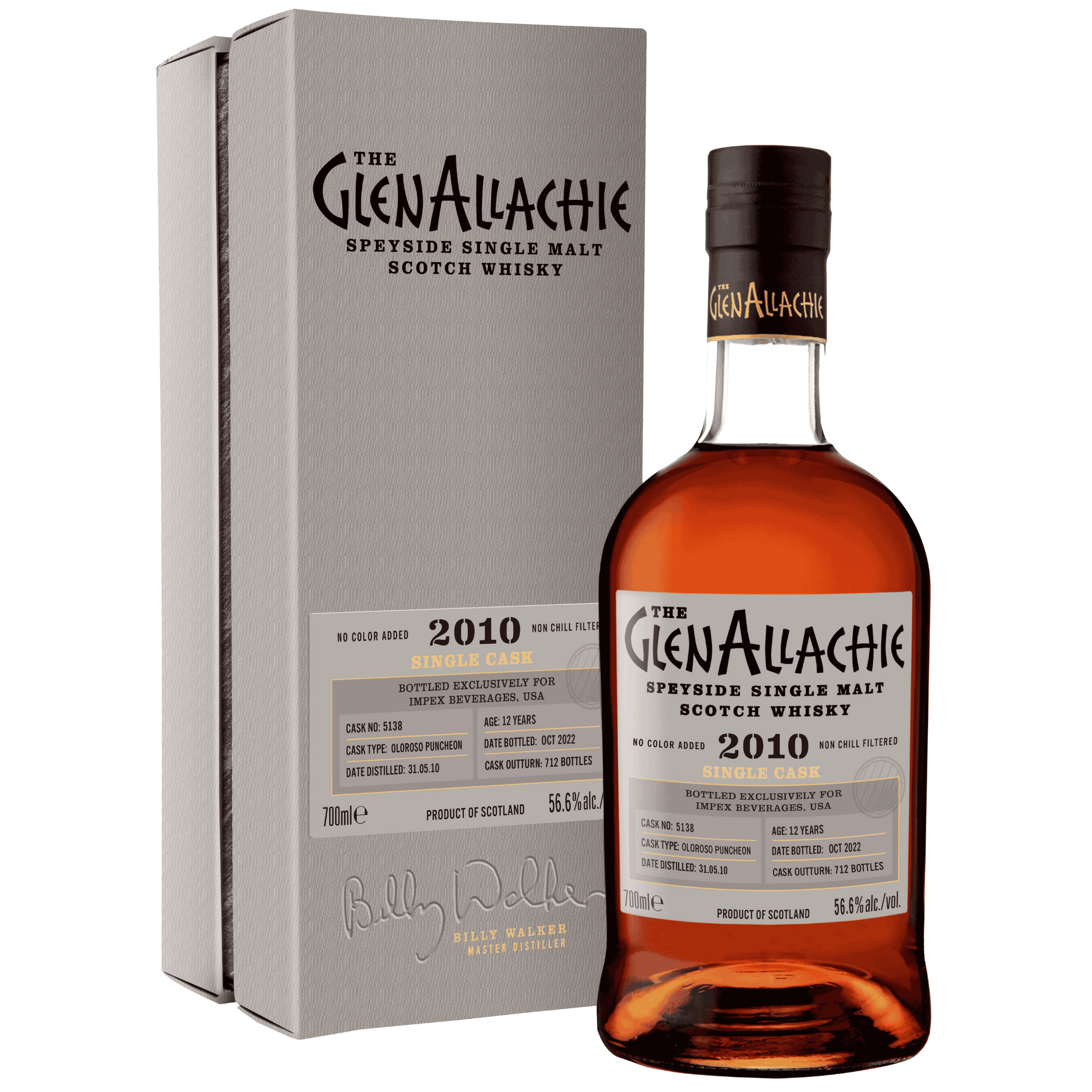 The GlenAllachie 2010 12YR Oloroso Puncheon Cask 700ml