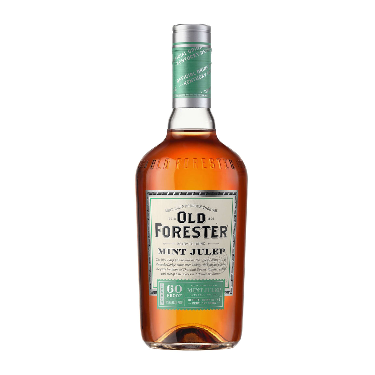 Old Forester Mint Julep 1L Bottle, Kentucky Straight Bourbon, 60 Proof, Ready-to-Serve Cocktail, Distilled in Louisville, USA