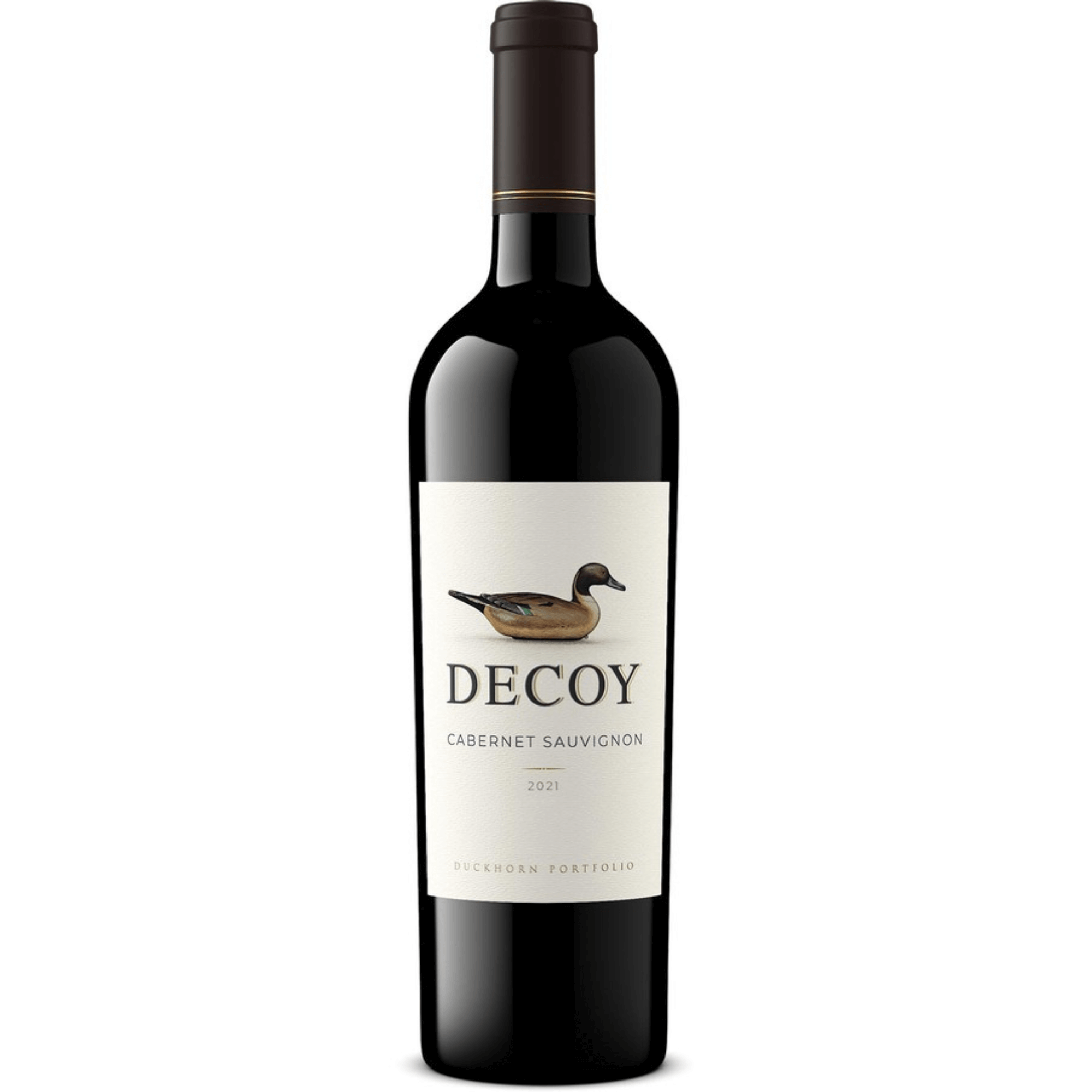 Duckhorn Decoy 2022 Cabernet Sauvignon bottle with rich dark fruit aroma, featuring iconic duck label. Bold, refined wine from California.