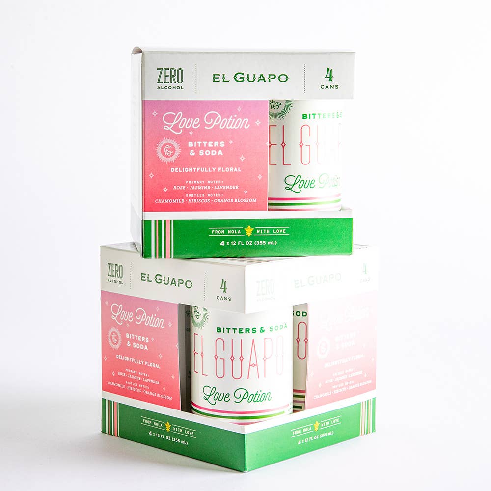 El Guapo Bitters & Soda Love Potion 4 Pack | 12oz Cans