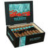 Open box of Nica Rustica Adobe Gordo cigars, 25 count, showcasing premium Ecuadorian Habano wrapper and vibrant packaging.