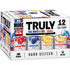 Truly Hard Seltzer Red, White & Tru 12 Pack featuring Cherry Pop, Blue Razz, Lemon Ice, Peach Burst flavors in 12oz cans.