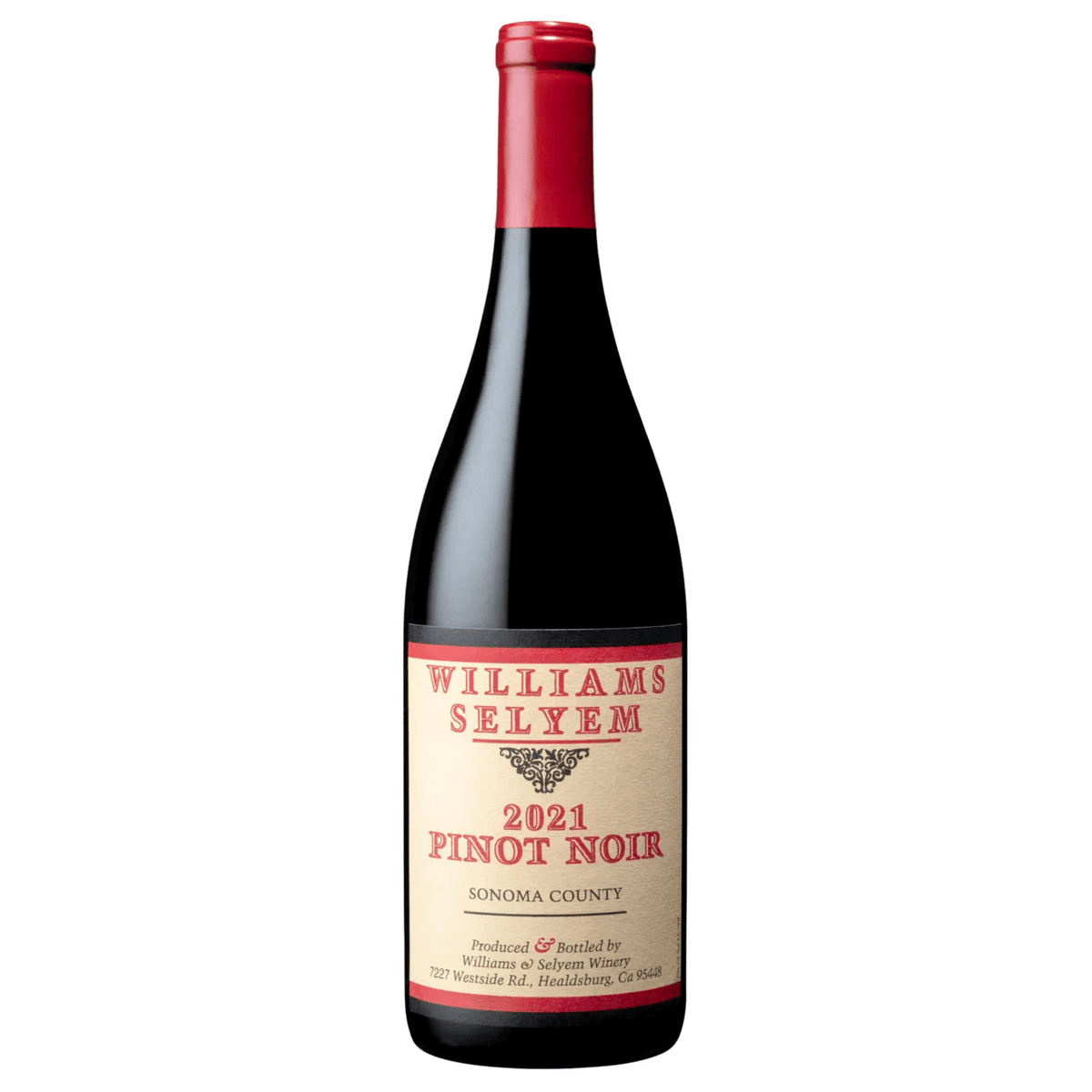 Williams Selyem Sonoma Pinot Noir 2021 750ml bottle, California wine
