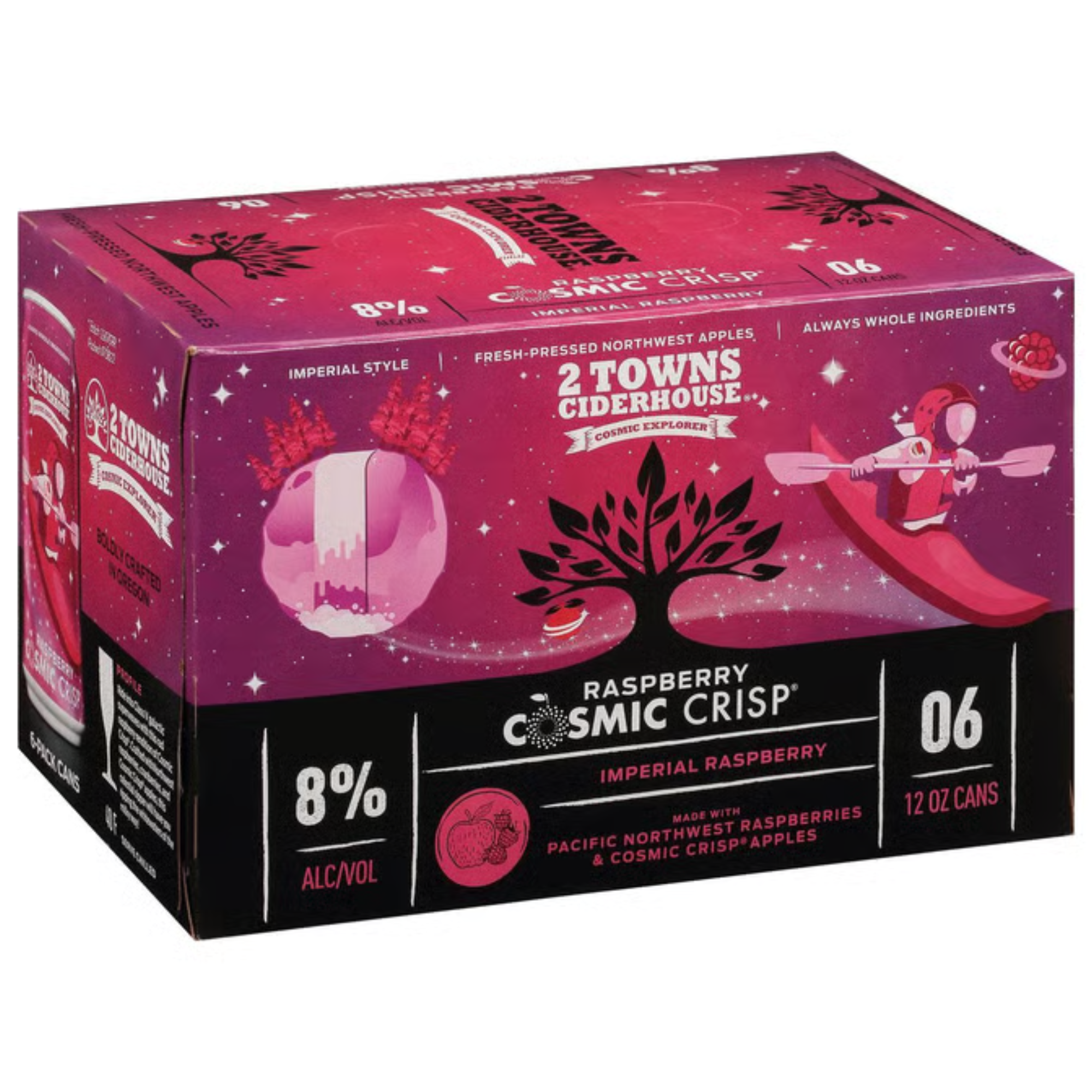 2 Towns Raspberry Cosmic Crisp 6 Pack | 12oz Cans – Park Plaza Liquor ...
