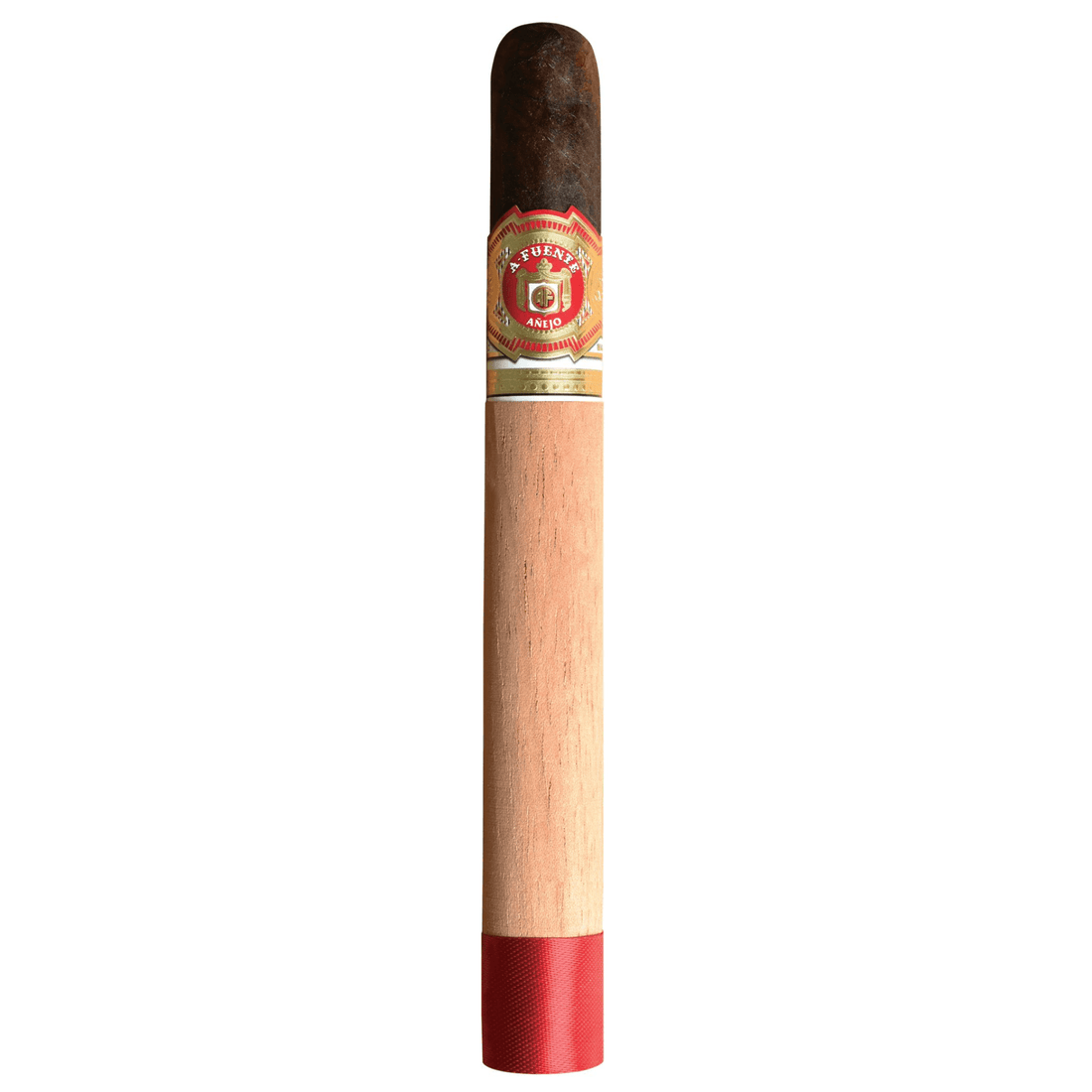 Arturo Fuente Anejo Reserva No. 48 Maduro cigar with dark wrapper and signature band displayed upright.