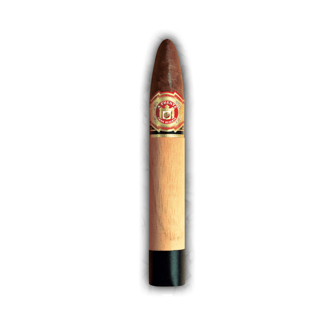 Arturo Fuente Chateau Fuente King B Sun Grown cigar with Ecuadorian Rosado wrapper, medium to full strength, Torpedo shape.