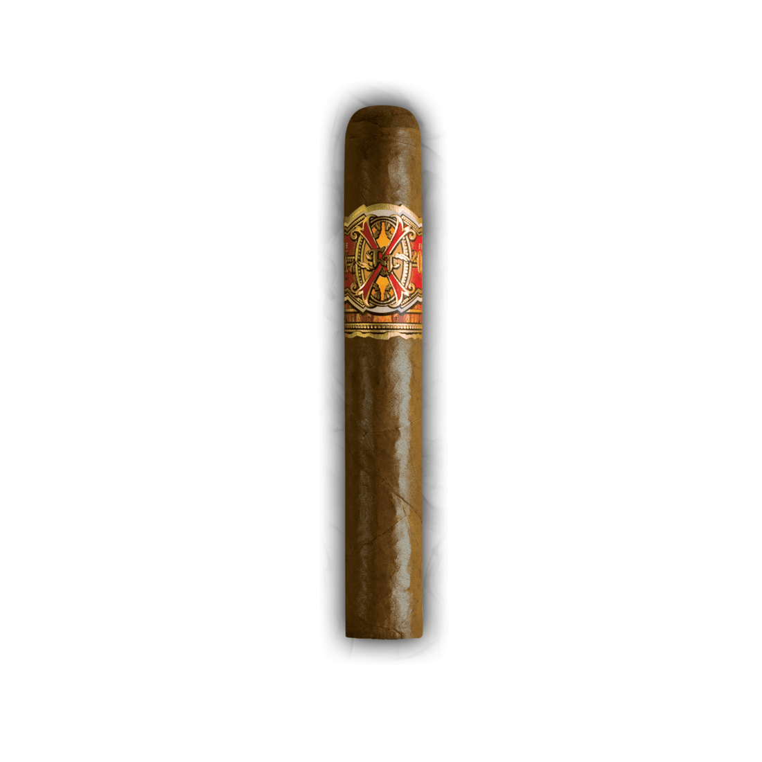 Arturo Fuente OpusX Robusto cigar with Dominican Rosado wrapper showcasing luxury and a bold flavor profile.