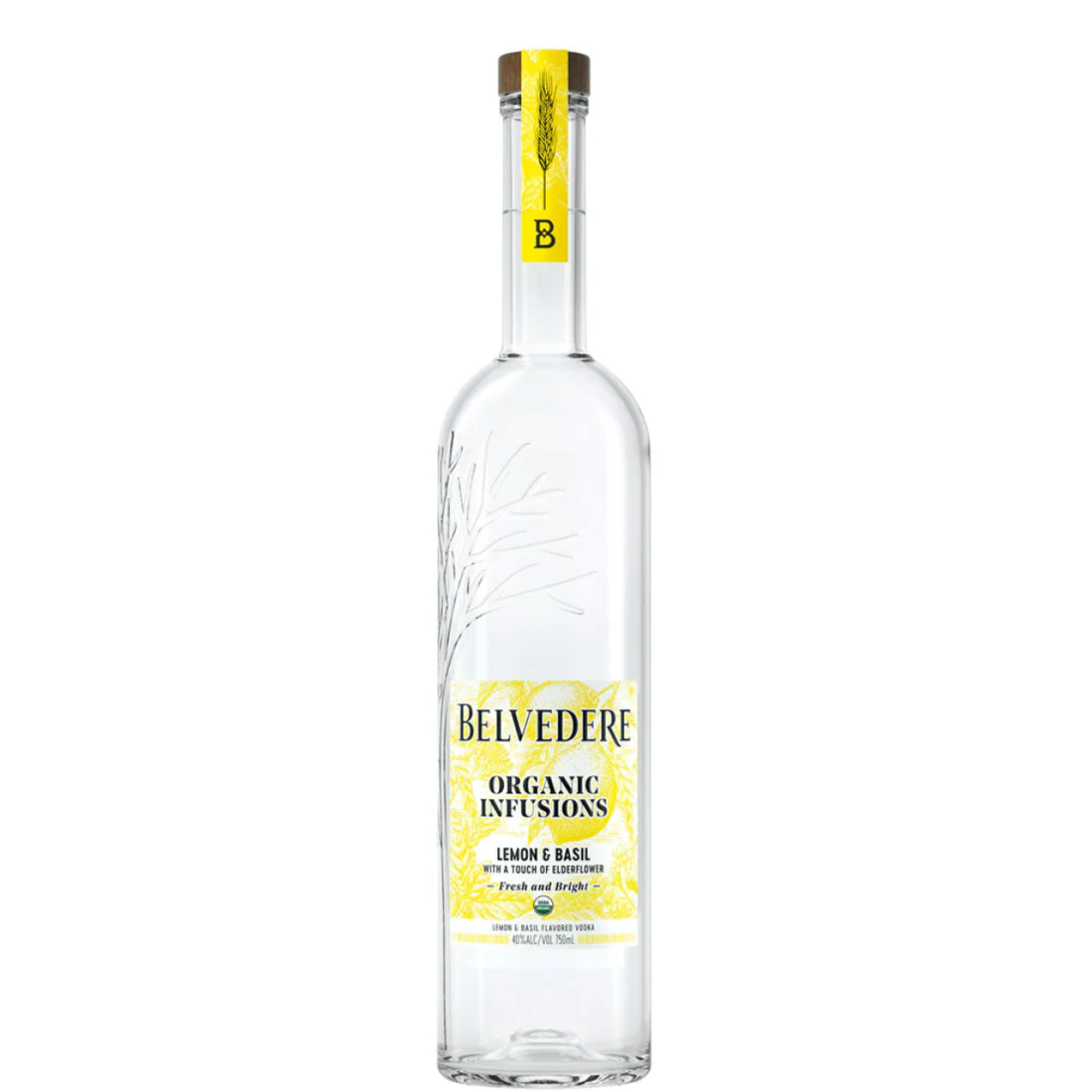 Belvedere Organic Infusions Vodka 750ml - Lemon &amp; Basil