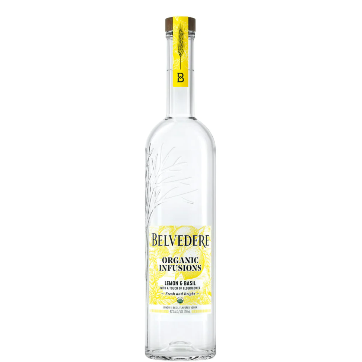 Belvedere Organic Infusions Vodka 750ml - Lemon &amp; Basil