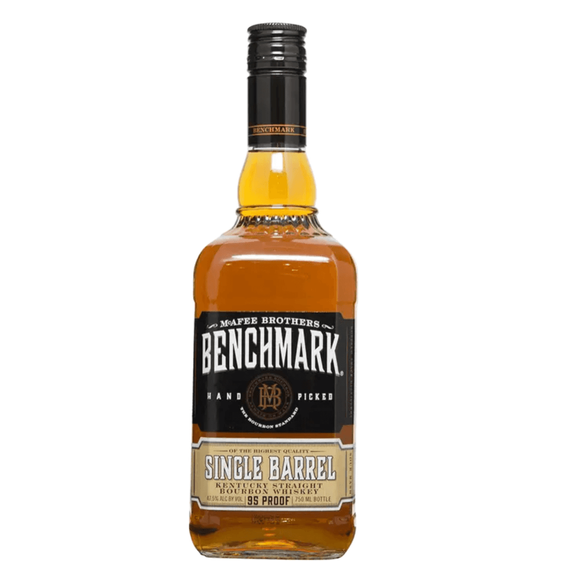 Benchmark Single Barrel Bourbon 750ml bottle, 47.5% ABV, Kentucky bourbon, unique flavor from Buffalo Trace Distillery.