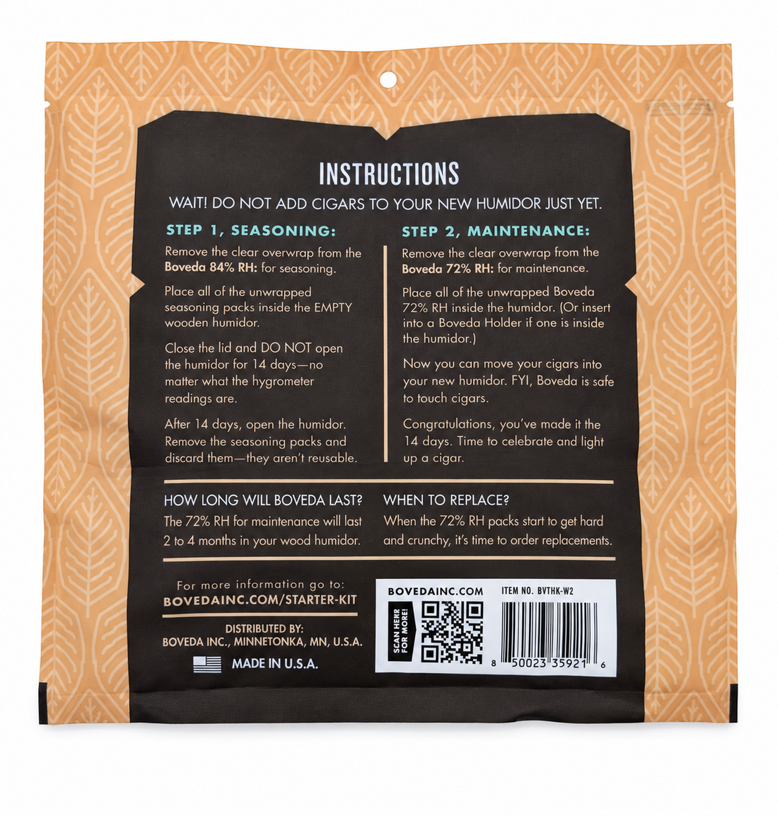 Boveda Humidor Starter Kit 2pk