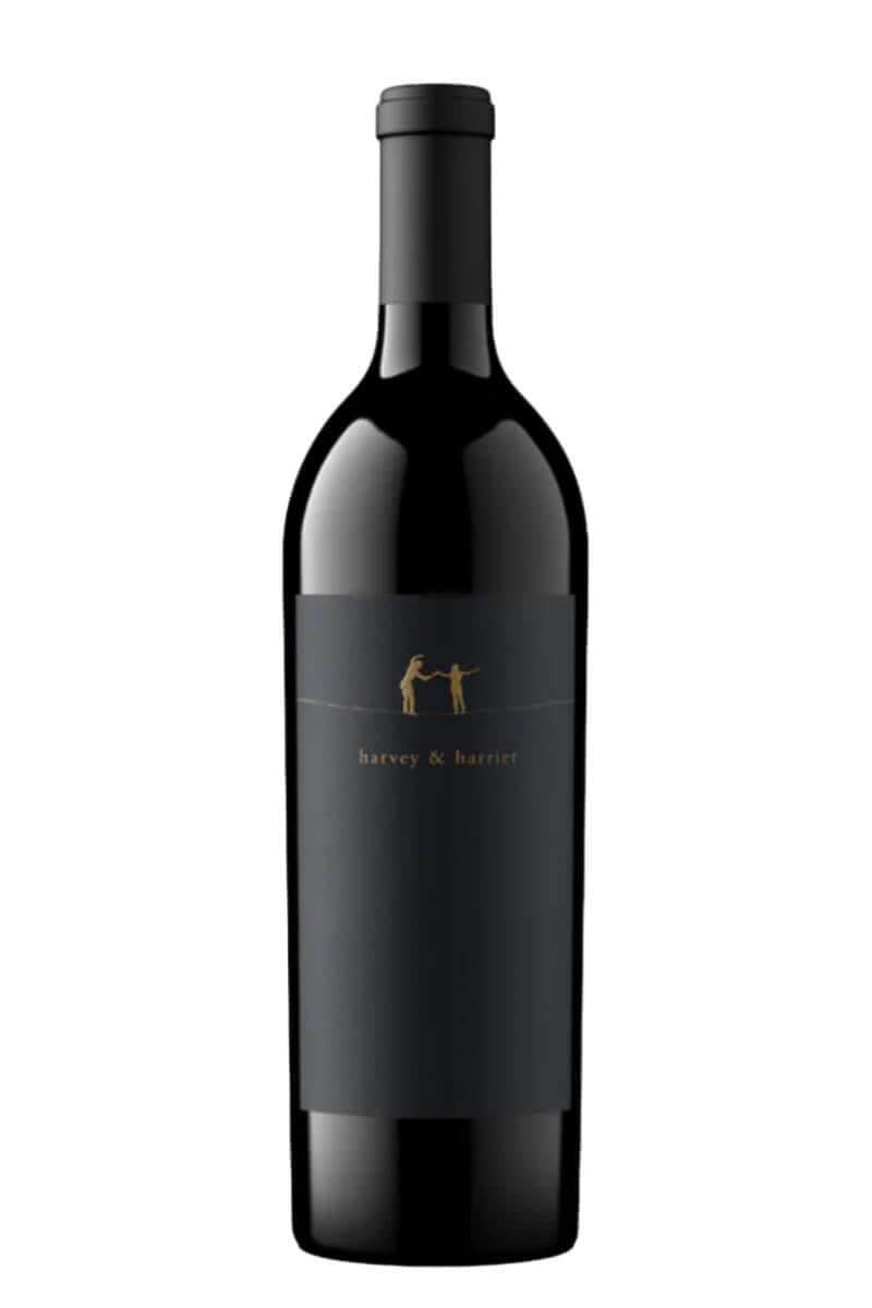 Bottle of Harvey &amp; Harriet Red Blend 2019 wine, San Luis Obispo County, 750ml, Bordeaux style, 14.5% alcohol, Eric Jensen creation.