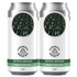 Four-pack of Cerebral Brewing Cryptic Message Schwarzbier cans with black labels and cream text, arranged in a black carrier.