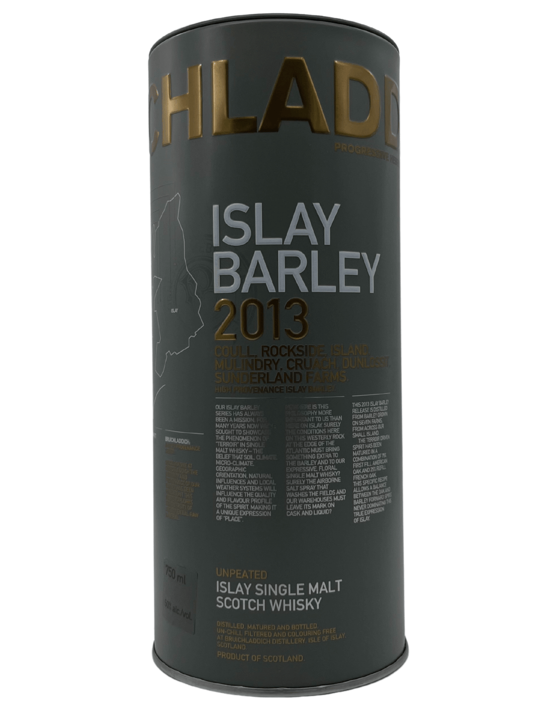 Bruichladdich Islay Barley 2013 Single Malt Scotch Whisky 750ml packaging