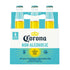 Corona Non-Alcoholic 6 pack of 12oz bottles in packaging, featuring a crisp non-alcoholic lager from Mexico with classic Corona flavor.