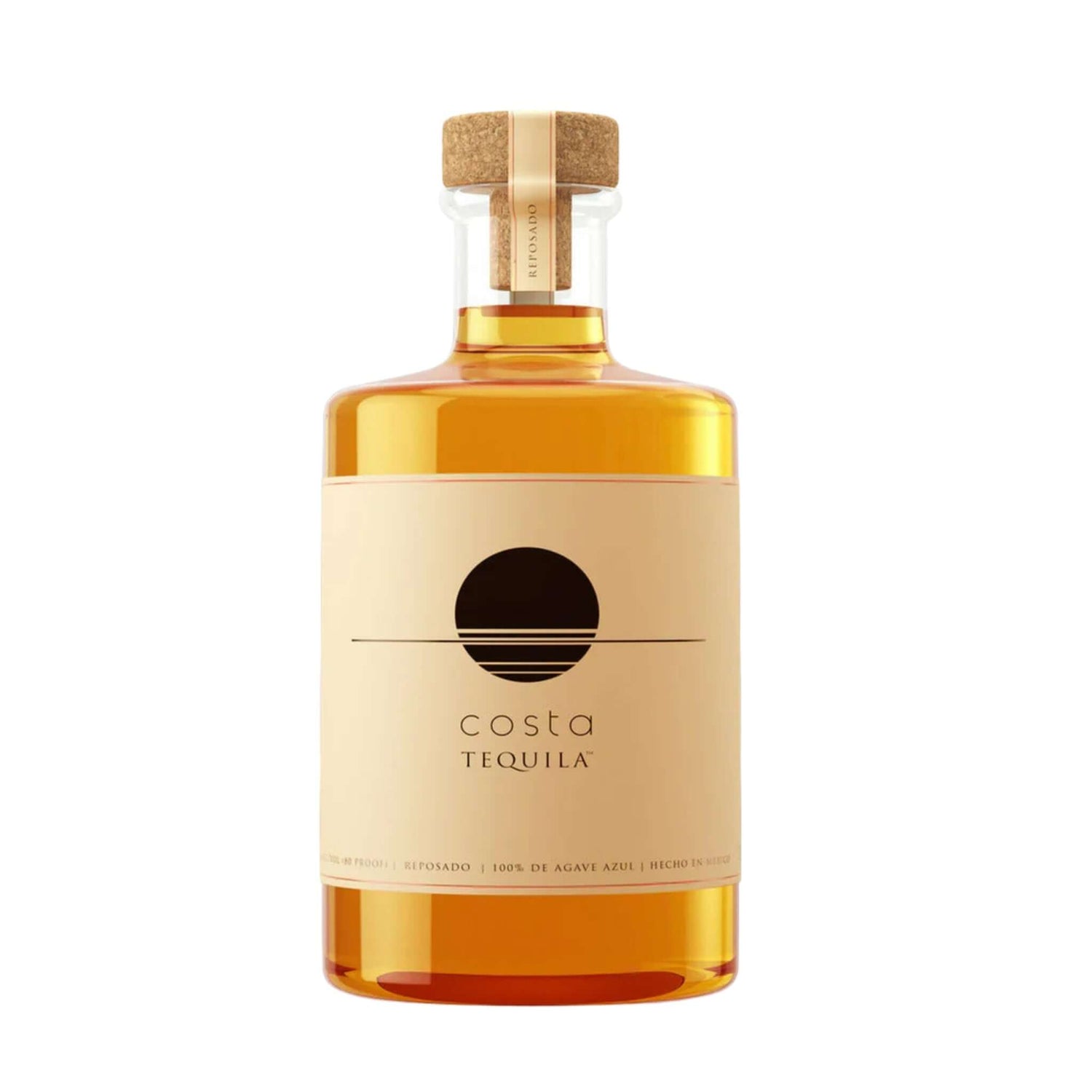 Costa Reposado Tequila 750ml bottle from Jalisco, Mexico with a unique Hi/Lo blend of Highland and Lowland agaves.