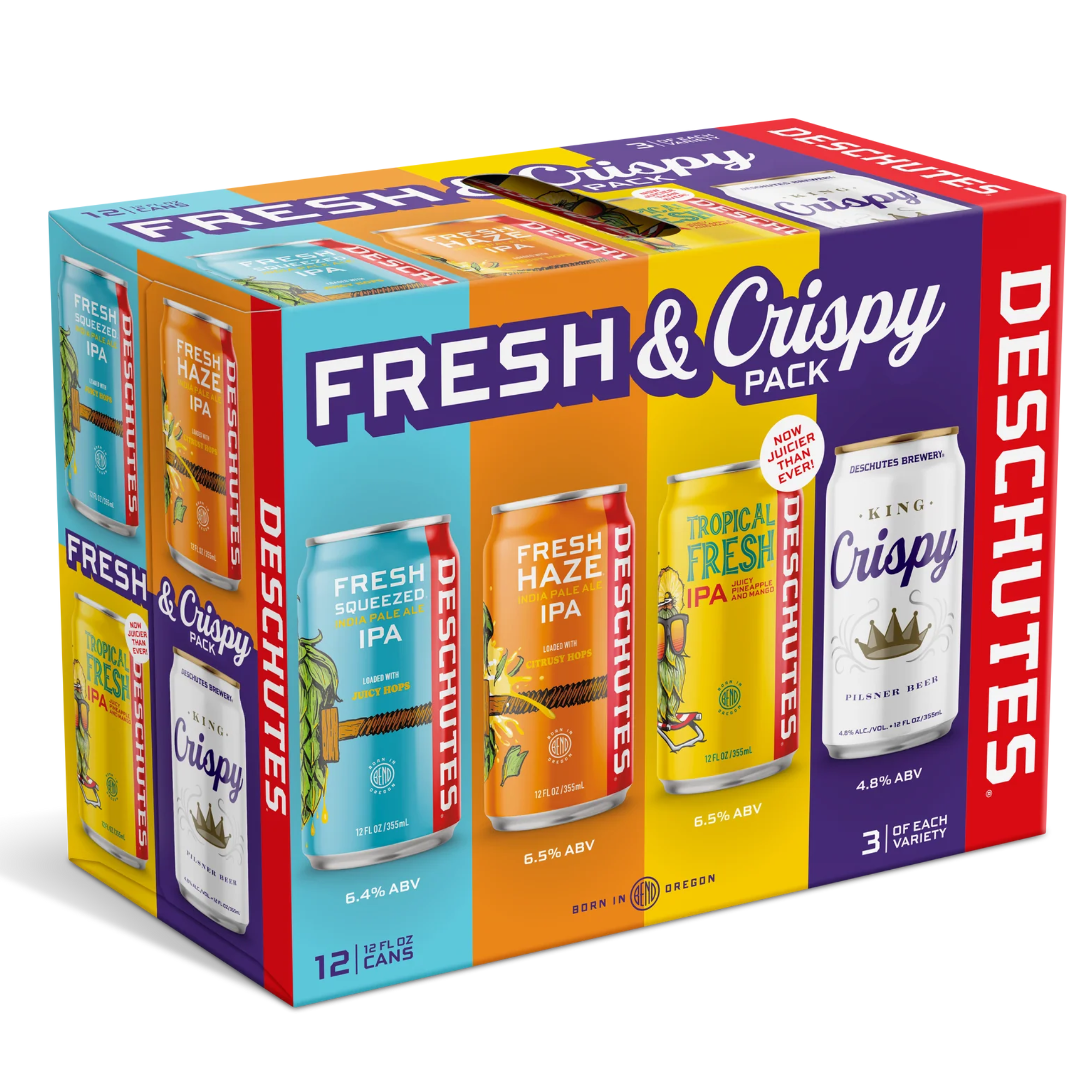 Deschutes Fresh &amp; Crispy Variety 12 Pack | 12oz Cans