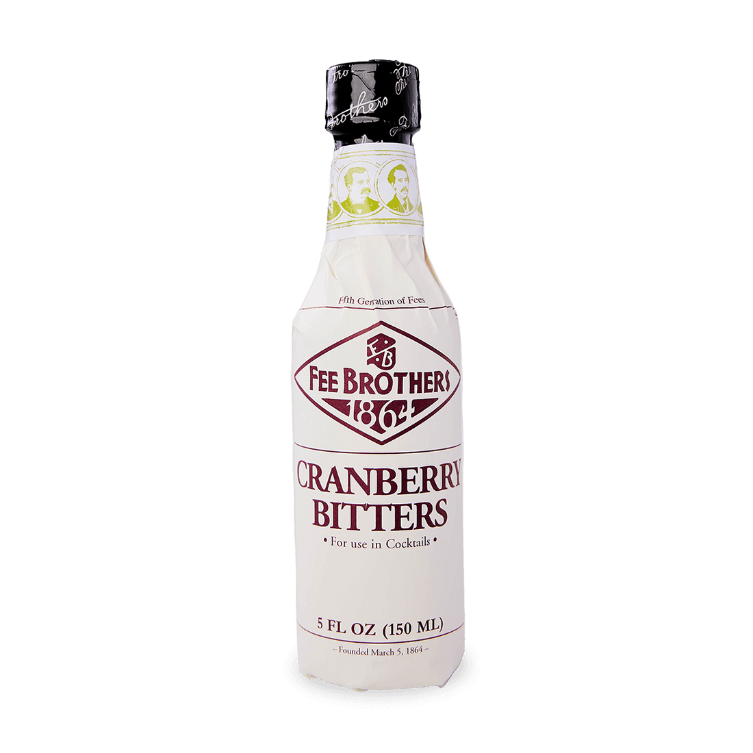 Fee Brothers Cranberry Bitters 5oz bottle, Rochester NY, fruity cocktail enhancer with 4.1% ABV